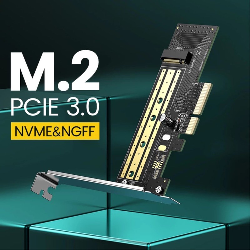 مبدل M.2 M-Key+M.2 B-Key به PCle 3.0 4X یوگرین مدل CM302-70504