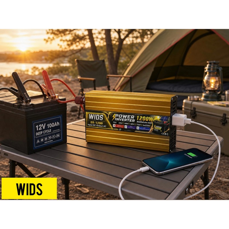 مبدل برق خودرو ویدز مدل 12V-TO-220V-1200W