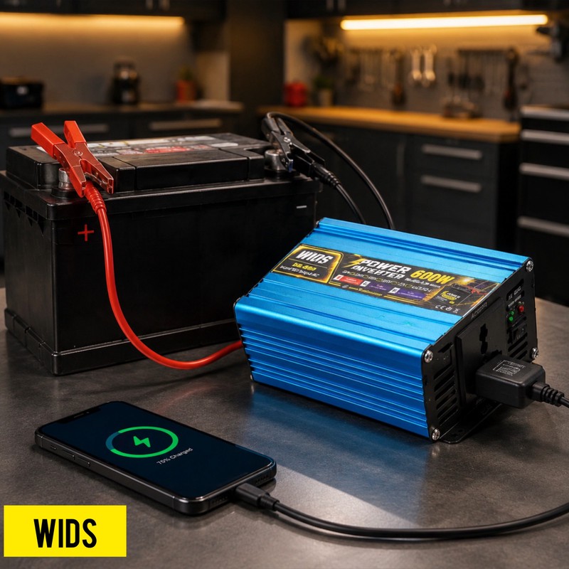 مبدل برق خودرو ویدز مدل 12V-TO-220V-600W