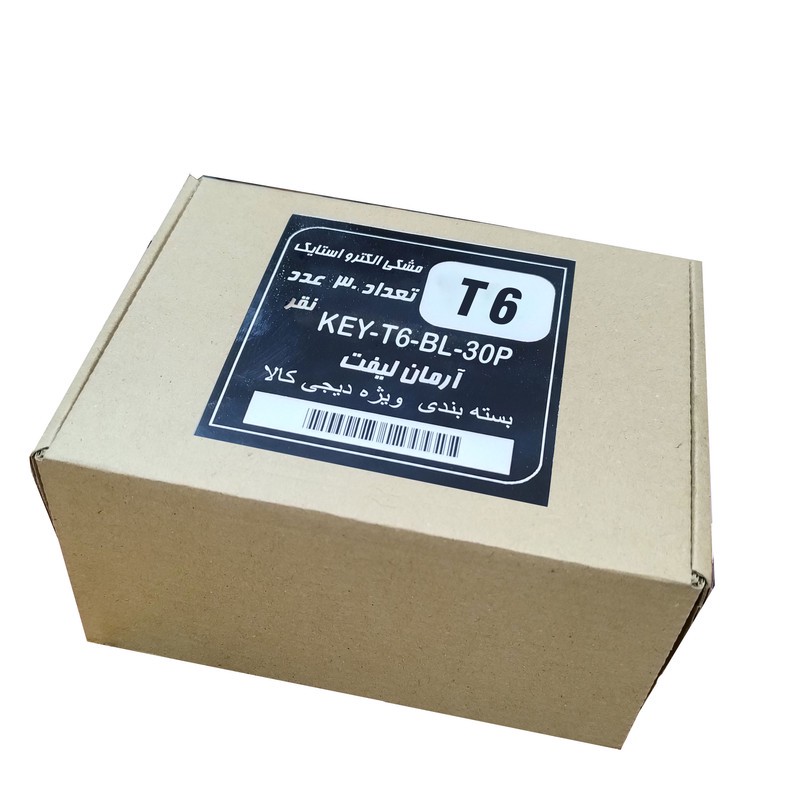 کلید قفل درب آسانسور آرمان لیفت مدل KEY-T6-BL-30P بسته 30عددی