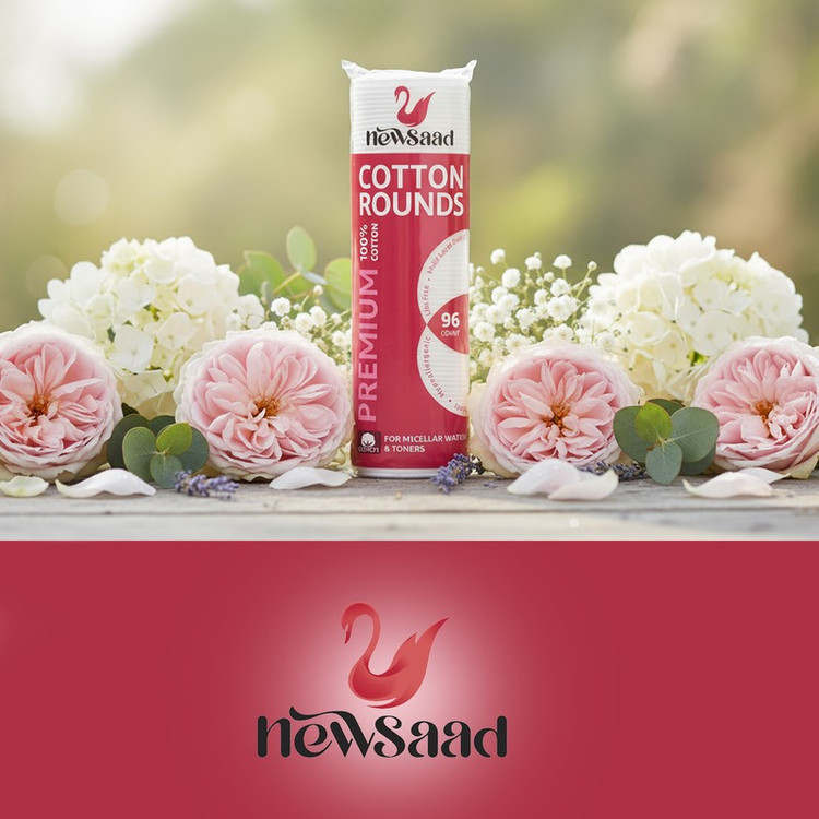 پد پاککننده آرایش صورت نیوساد مدل Cotton-Rounds ده بسته 96 عددی