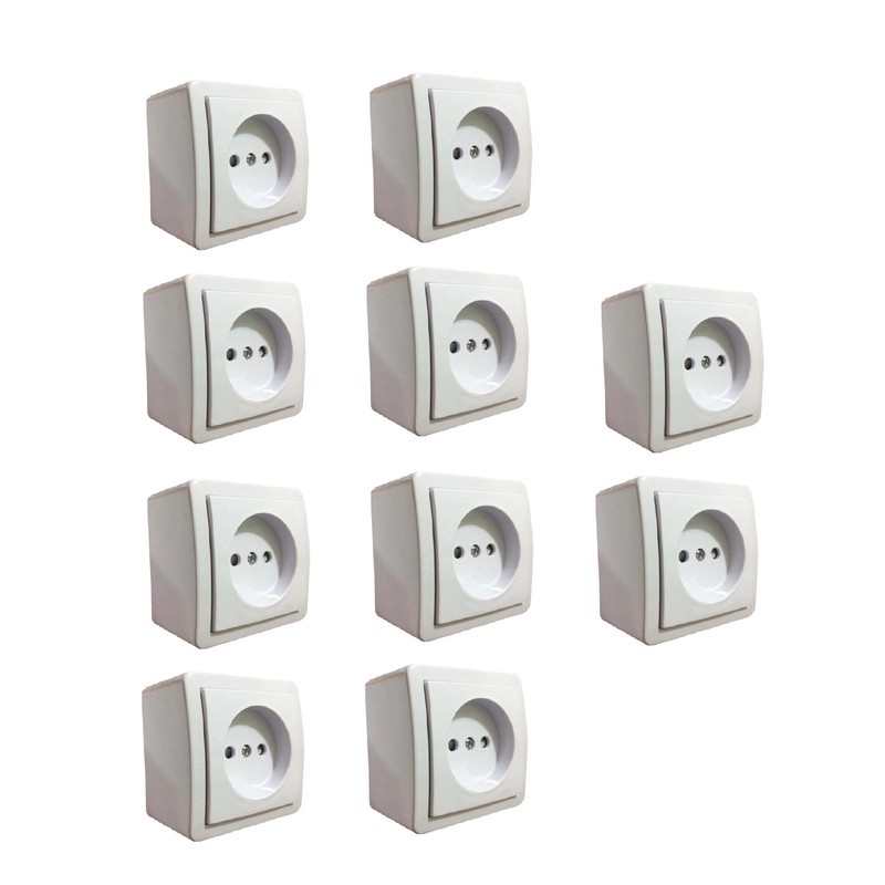 پریز بدون ارت رویان مدل C-11 بسته 10 عددی