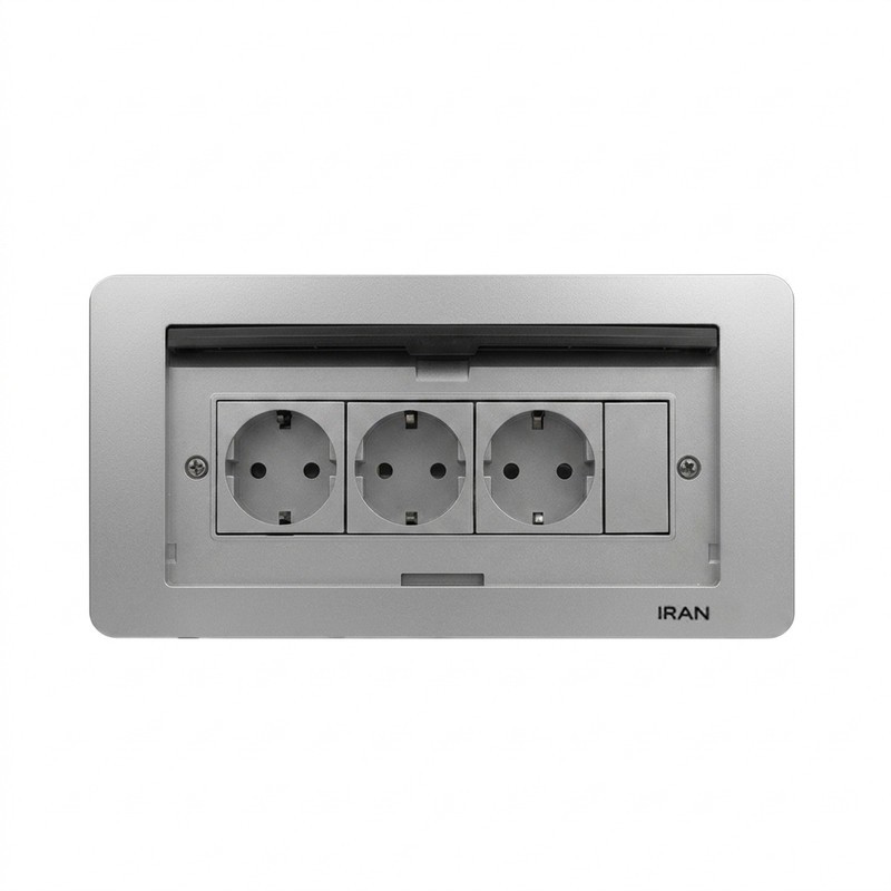 پریز برق ارت دار ایران الکتریک مدل کابینتی دیاموند کد M7