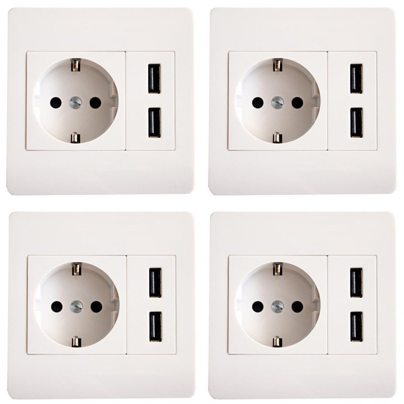 پریز USB مدل تارا بسته 4 عددی