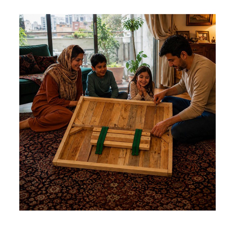 میز کرسی تاشو پارسین مدل Kst-85B