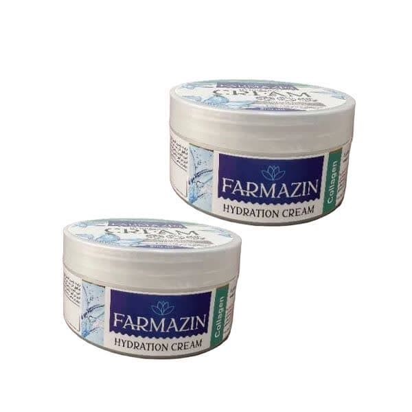 کرم مرطوب کننده دست و صورت فارمازین مدل کلاژن مناسب انواع پوست حجم 200 میلی لیتر مجموعه دو عددی