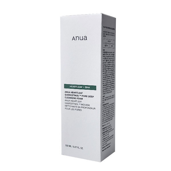 فوم شستوشوی صورت آنوا مدل HEARTLEAF + BHA مناسب برای انواع پوست حجم 150 میلیلیتر