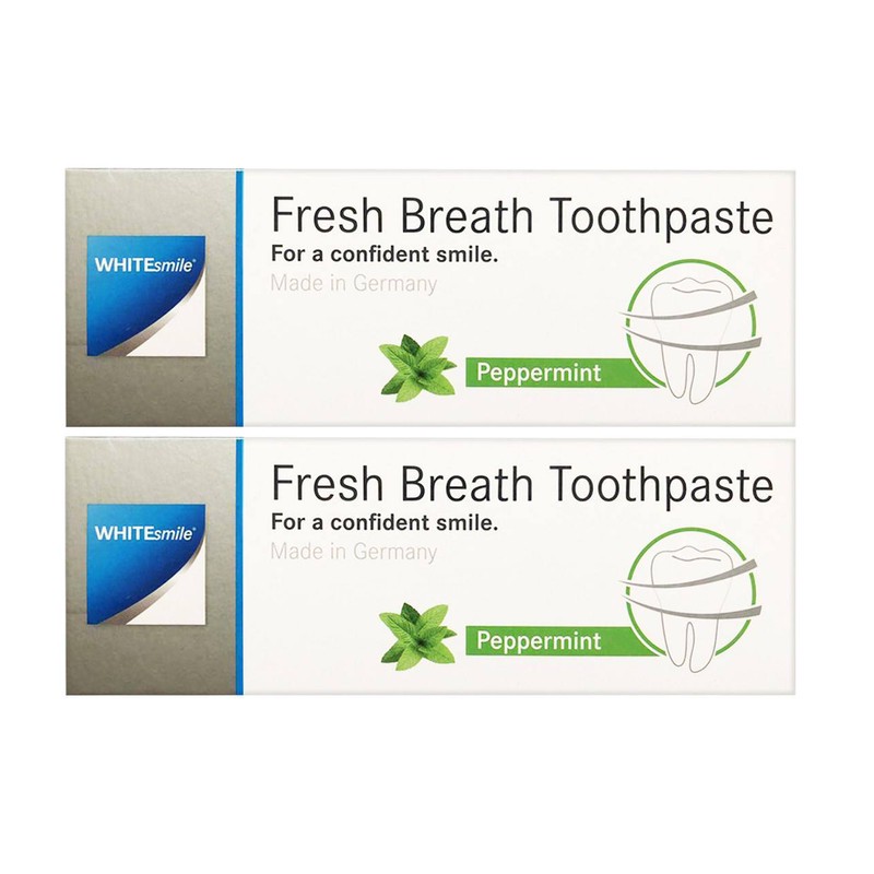 خمیر دندان وایت اسمایل مدل از بین برنده باکتری ها و بوی بد دهان Fresh Breath حجم 75 میلی گرم مجموعه دو عددی