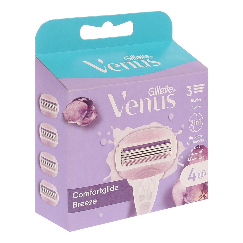 تیغ یدک ژیلت مدل VENUS BREEZEبسته 4 عددی