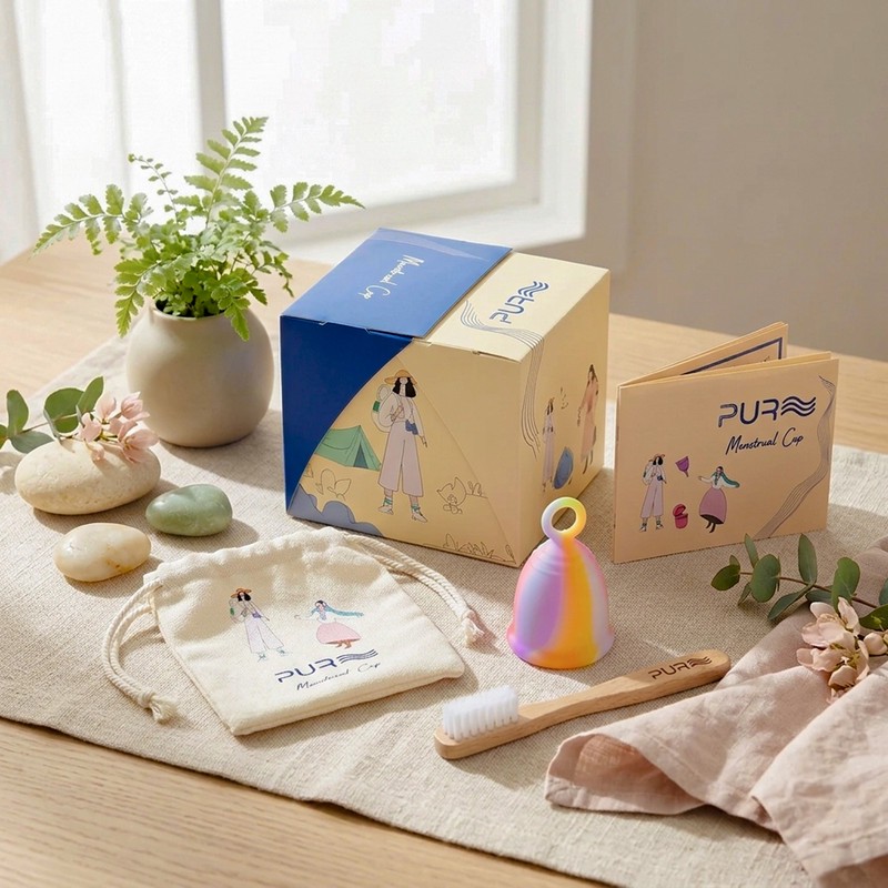 کاپ قاعدگی پیور مدل اسپورت سایز 2 به همراه لیوان نگهدارنده