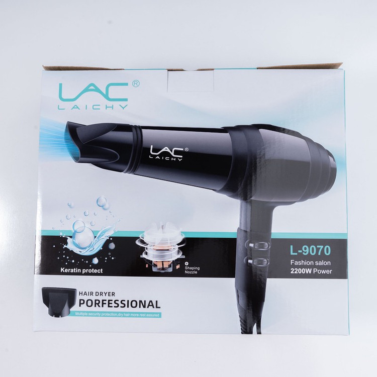 سشوار حرفهای 2200 وات لایچی مدل L-9070، موتور AC، وزن 1100 گرم، المنت سرامیک تورمالین، دارای سری متمرکزکننده پهن با و...