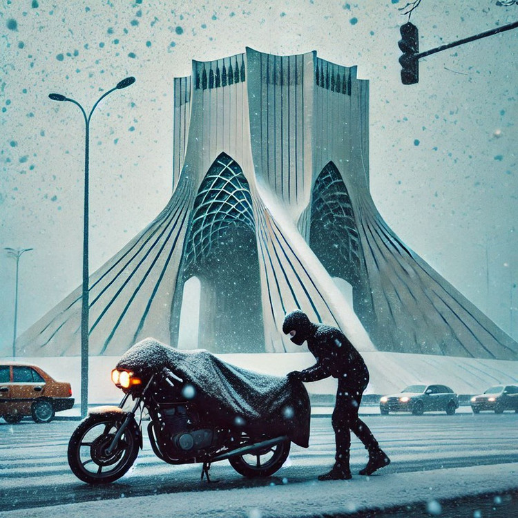 چادر موتور سیکلت رویال اسپرت مدل ضدآب مناسب برای موتور سیکلت TVS Apache 200CC