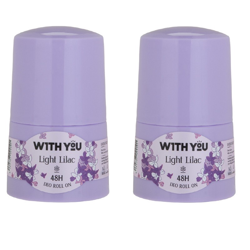 رول ضد تعریق زنانه ویت یو مدل LIGHT LILAC حجم 50 میلی لیتر مجموعه دو عددی