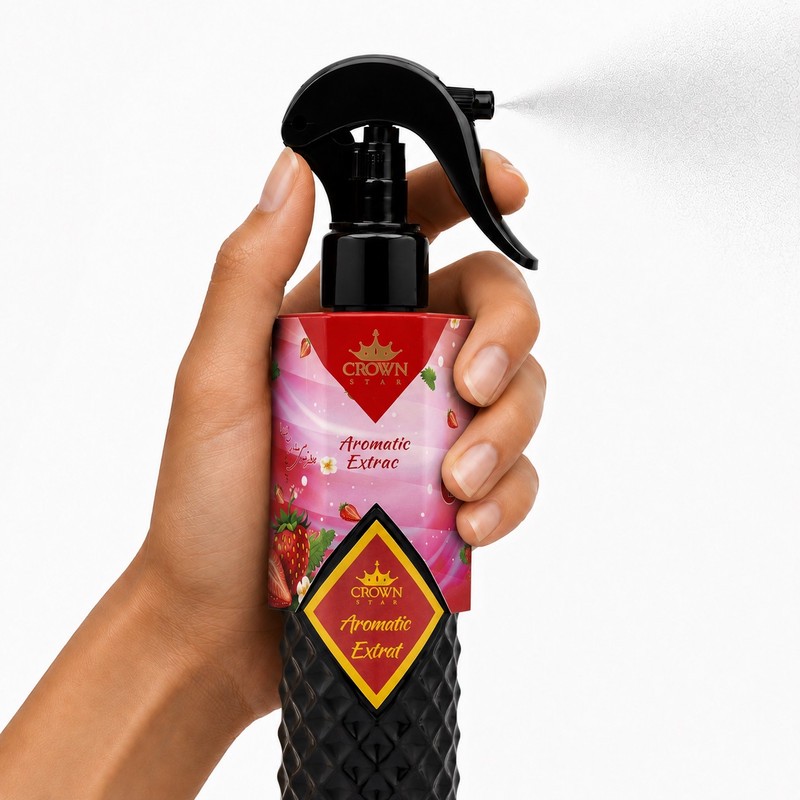 اسپری خوشبوکننده کراون استار مدل توت فرنگی و طالبی حجم 250 میلی لیتر بسته 2 عددی