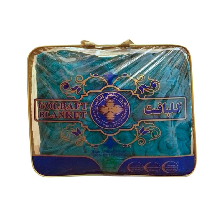 پتو یک نفره گلبافت مدل الوان گل برجسته کد 60078 سایز 220x160 سانتیمتر
