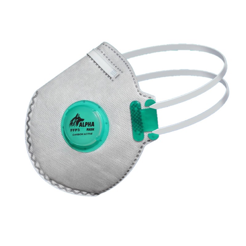 ماسک تنفسی آلفا ماسک 7 لایه کد N99 CARBON ACTIVE بسته 12 عددی