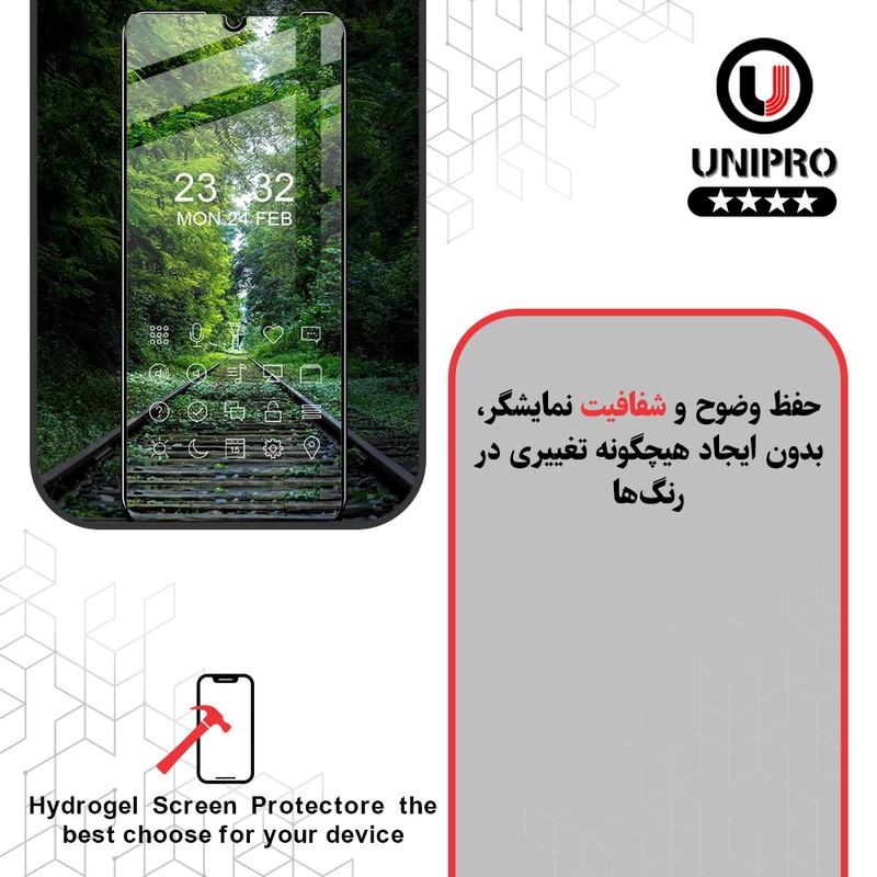 محافظ صفحه نمایش شفاف یونی پرو مدل star 4 مناسب برای گوشی موبایل اچ ام دی Pulse Plus
