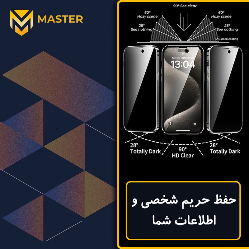 محافظ صفحه نمایش حریم شخصی مستر مدل Resistant مناسب برای گوشی موبایل اچ ام دی Pulse Plus
