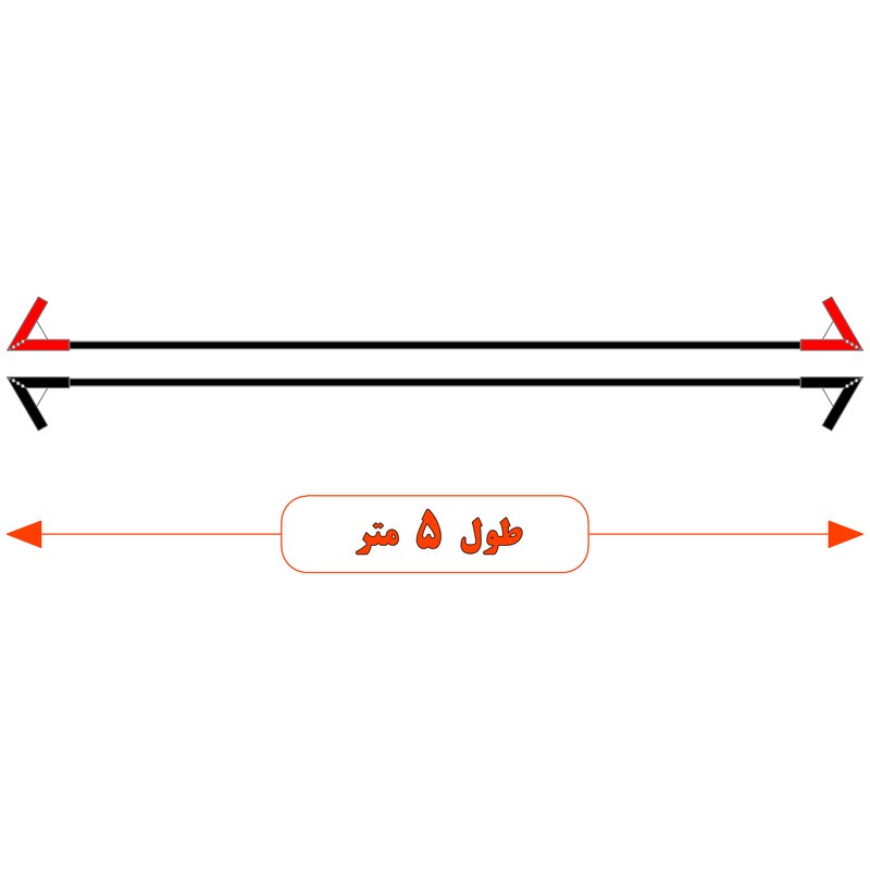 کابل اتصال باتری به باتری موتورسیکلت مدل Cross 1100A-5m مجموعه دو عددی