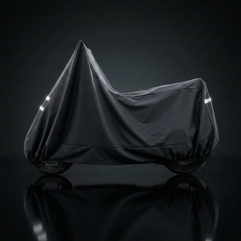 چادر موتور سیکلت دن هوم مدل شبرنگ دار کد BLK.210