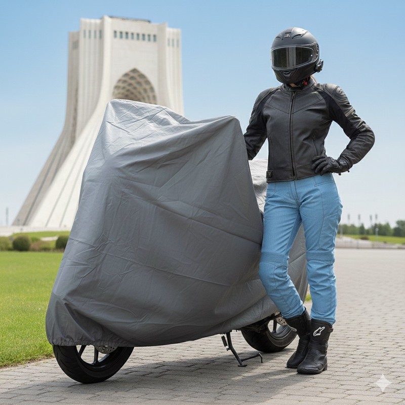 چادر موتور سیکلت ساکا مدل ضدآب مناسب برای QJ Motor 250 SRK