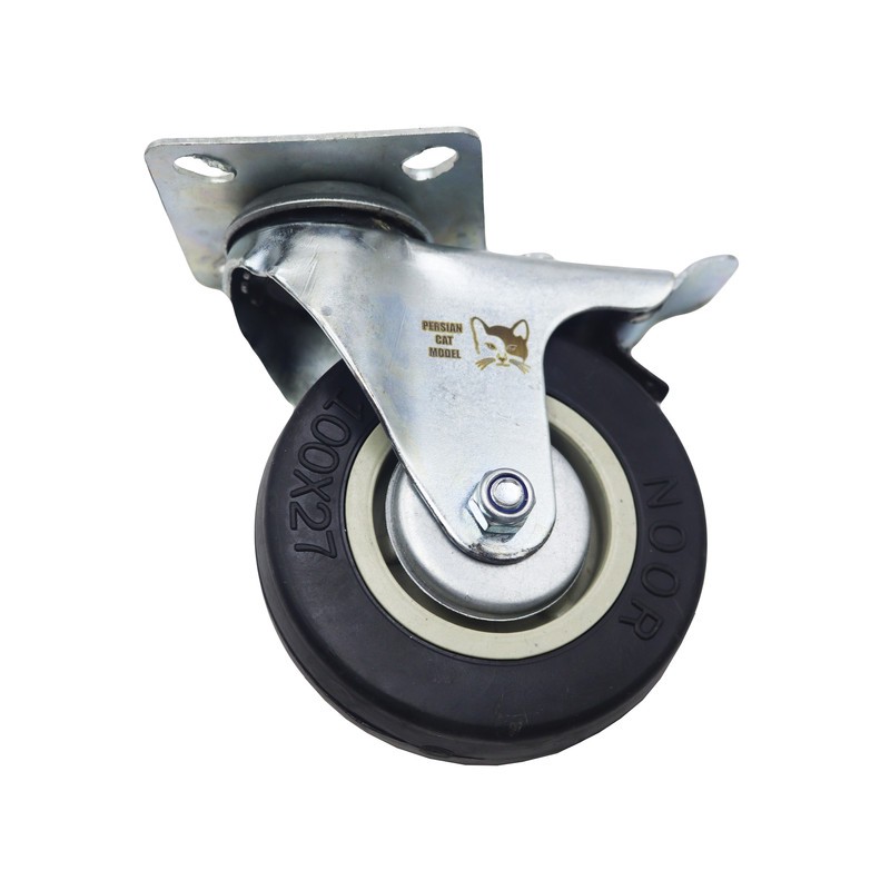 چرخ کفیدار پرشین کت مدل ترمزدار کد YPT-NO-LASTIK-KAFI-10020MM