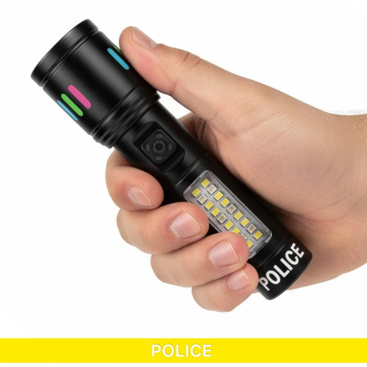 چراغ قوه دستی اسمال سان مدل POLICE-625 با نور مهتابی