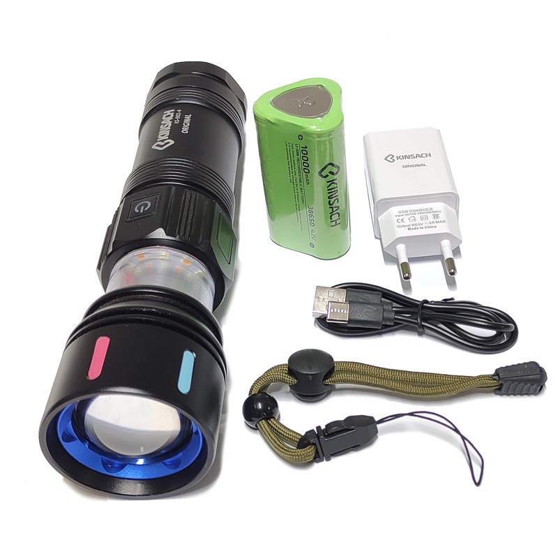 چراغ قوه دستی کینساچ مدل KS-902-4 رنگ نور چند رنگ