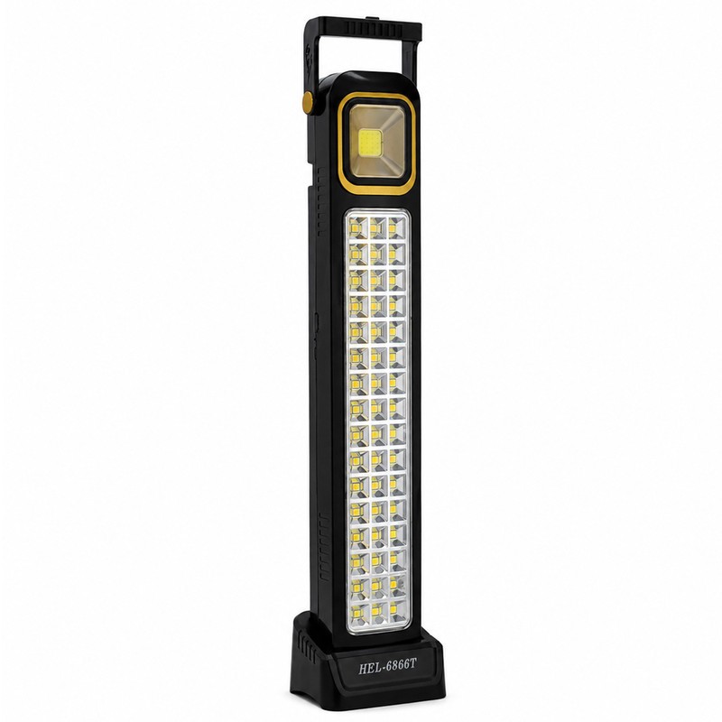 چراغ روشنایی مدل P48 Solar کد 2315 با قابلیت شارژ از طریق پنل خورشیدی و کابل USB مناسب سفرهای جادهای