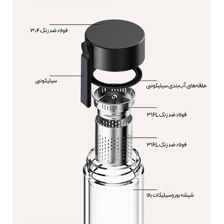 فلاسک میجیا مدل MJBLB01PL گنجایش 0.4 لیتر