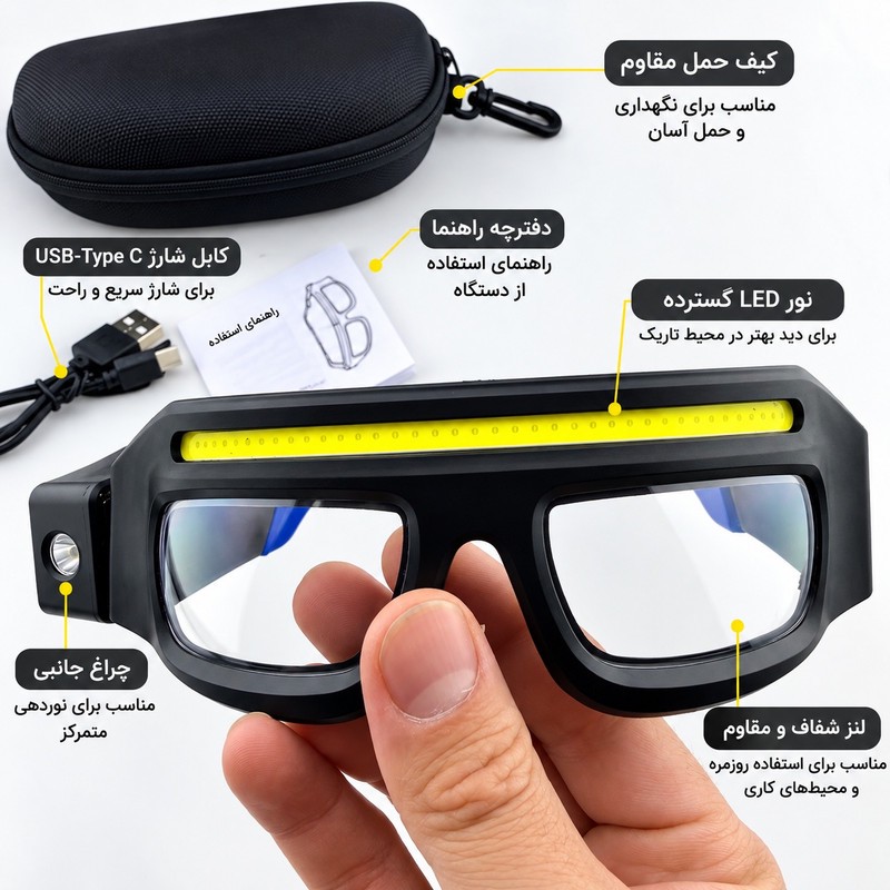 عینک ایمنی اسنو کمپ مدل سنسور دار
