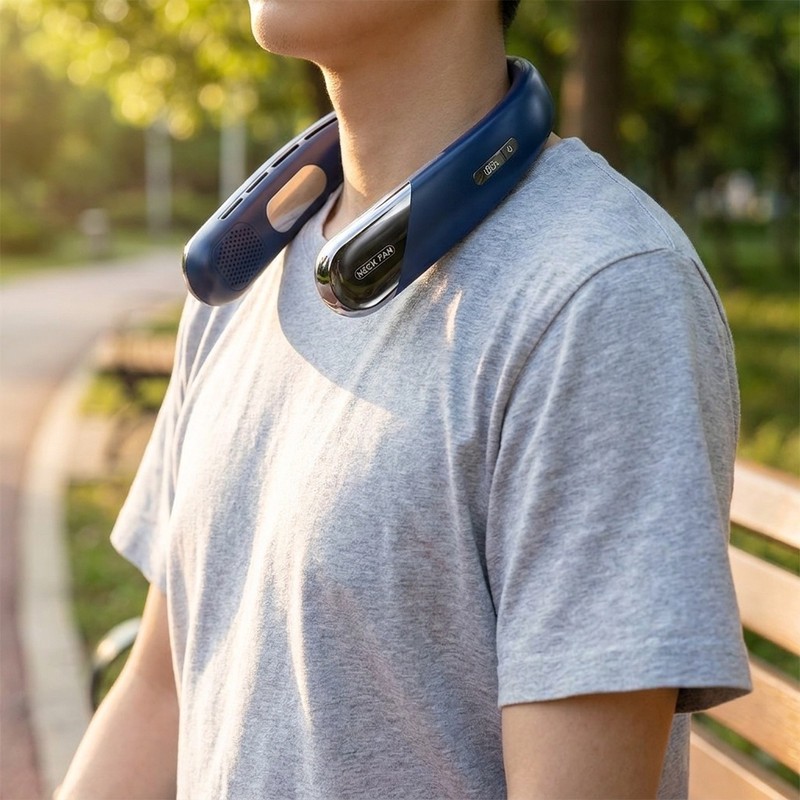 پنکه گردنی مدل Neck Cooling Fan 2026 ظرفیت ۴۰۰۰ میلی آمپر ساعت