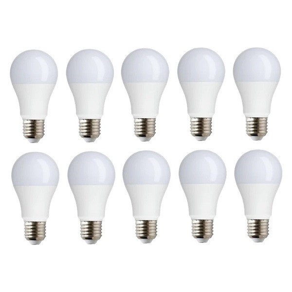 لامپ ال ای دی 10 وات تک تاب مدل حبابی پایه E27 مجموعه 10 عددی