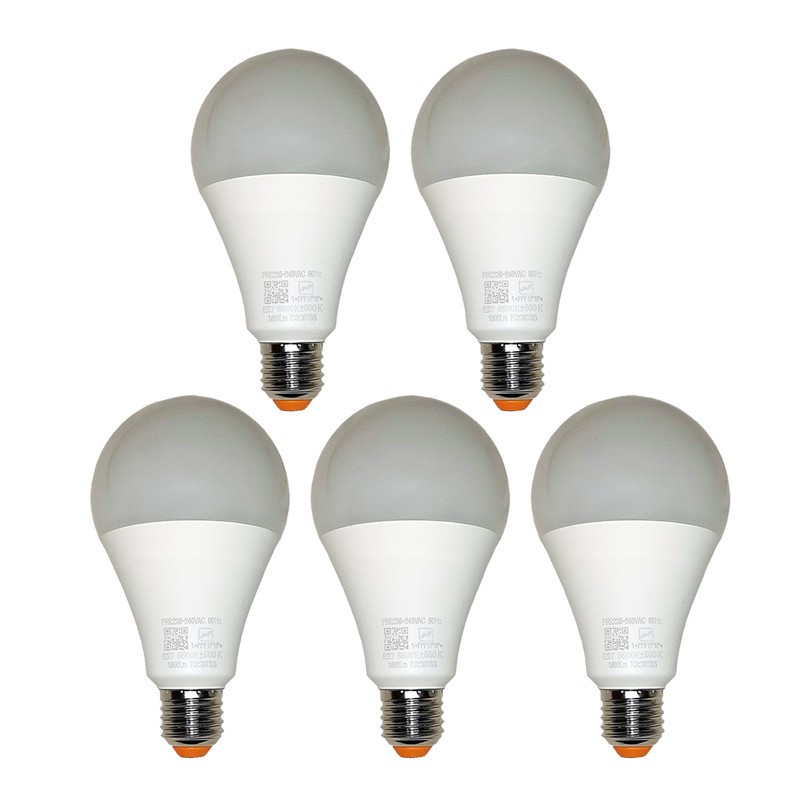 لامپ 20 وات نمانور مدل مهتابی LED پایه E27 مجموعه 5 عددی
