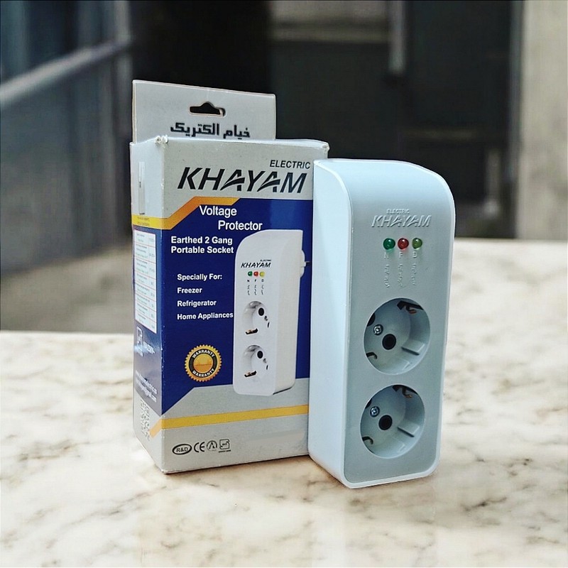 محافظ ولتاژ خیام الکتریک مدل دو خانه ویژه یخچال و فریزر