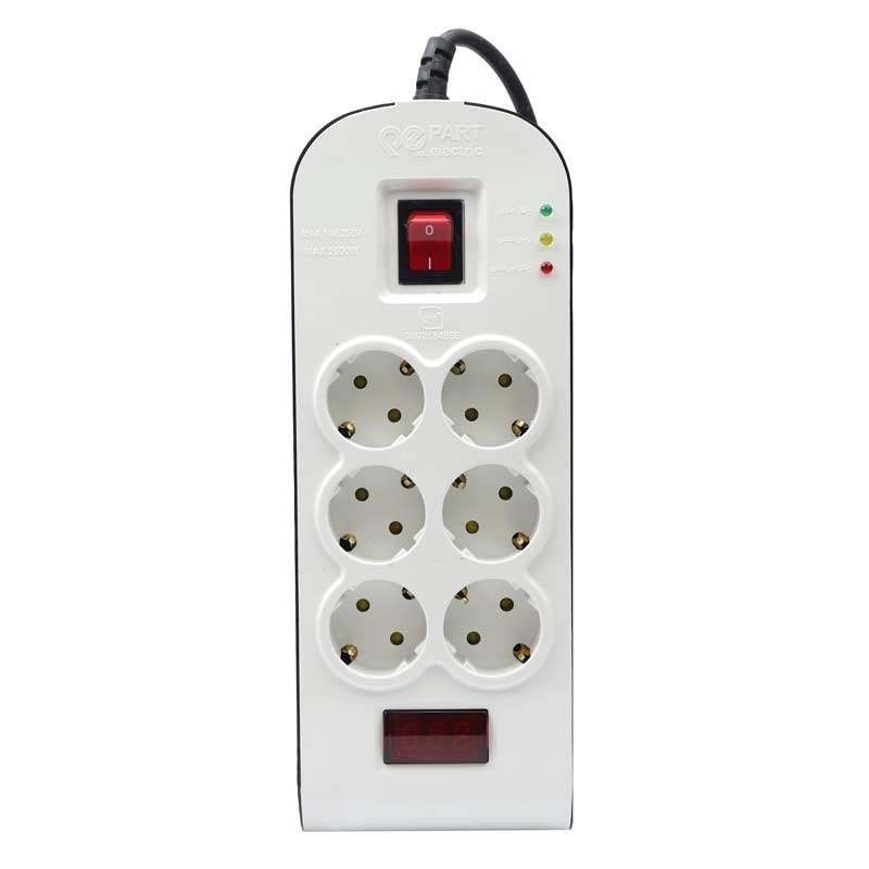 محافظ ولتاژ پارت الکتریک مدل شش خانه کد P8796