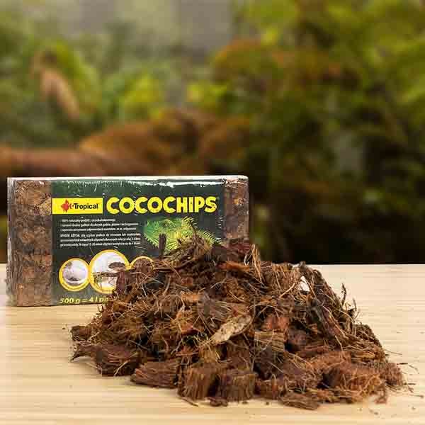 پوشال بستر خزندگان تروپیکال مدل Cocochips وزن 500 گرم