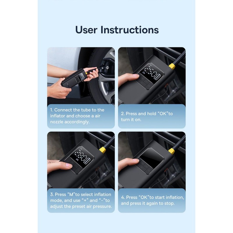 کمپرسور باد شارژی بیسوس مدل SuperMini Pro