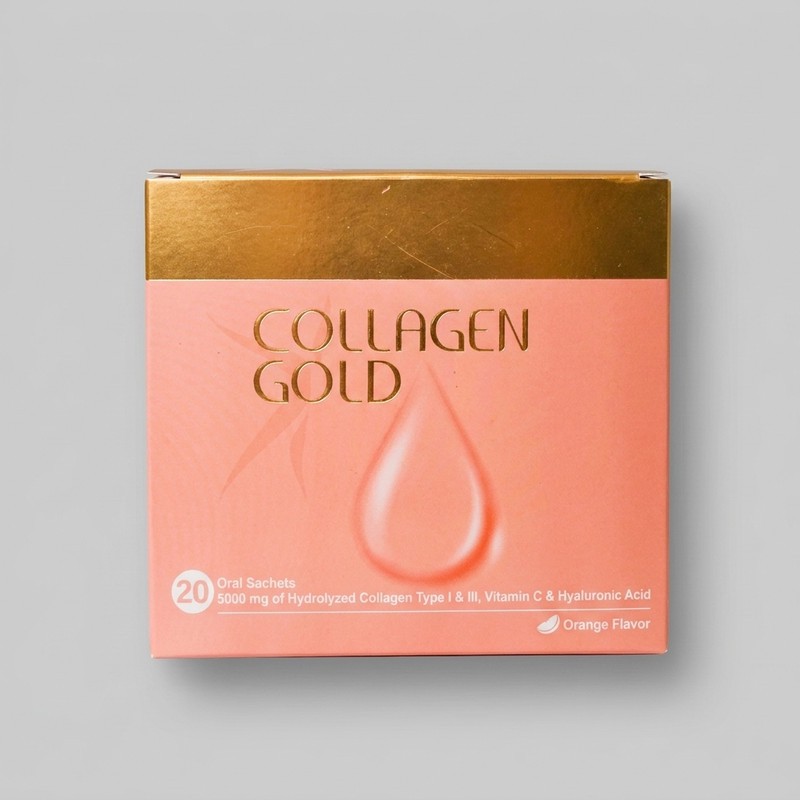 مکمل خوراکی سلامت پوست آدریان مدل COLLAGEN GOLD بسته 100 عددی حاوی کلاژن هیدرولیز شده، ویتامین C و اسید هیالورونیک بر...