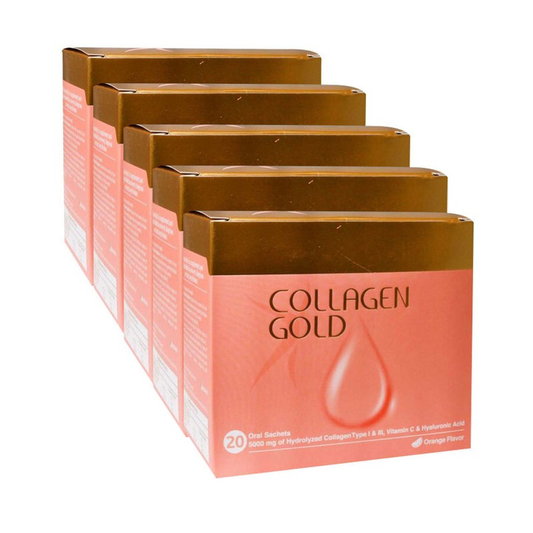 مکمل خوراکی سلامت پوست آدریان مدل COLLAGEN GOLD بسته 100 عددی حاوی کلاژن هیدرولیز شده، ویتامین C و اسید هیالورونیک بر...