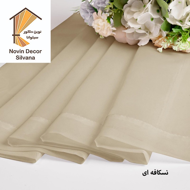پرده نوین دکور سیلوانا مدل حریر ساده NY14 سایز 280x140 سانتیمتر