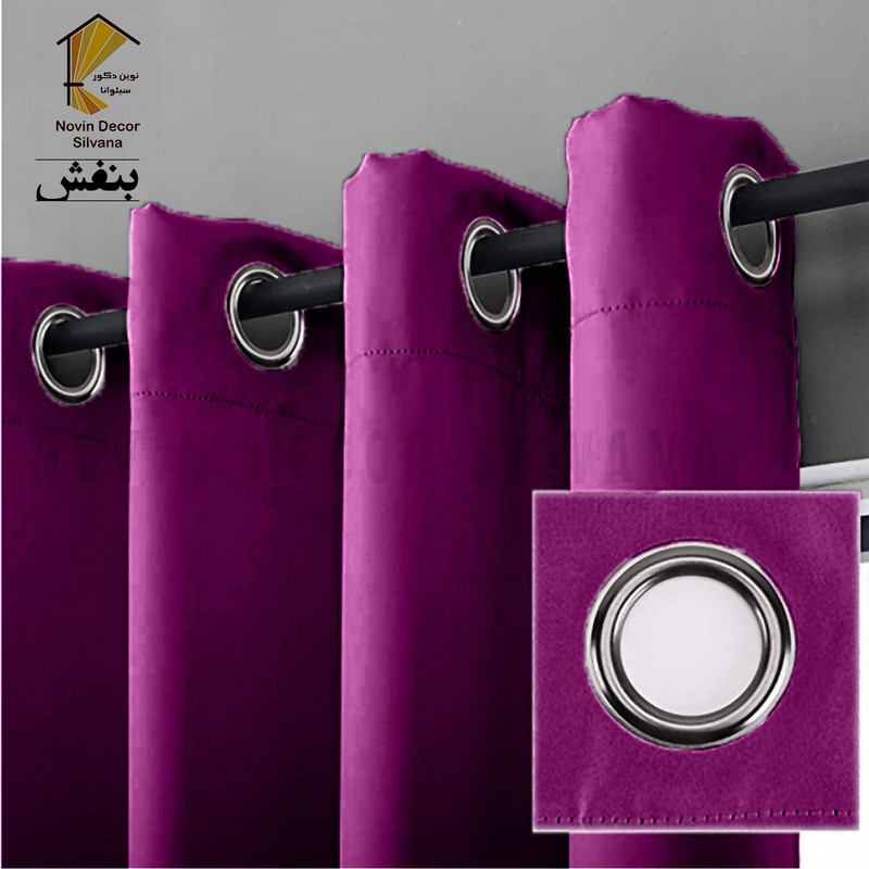 پرده پانچ نوین دکور سیلوانا مدل کتان سایز 200 280 سانتیمتر