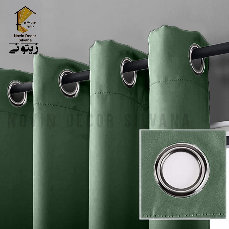 پرده پانچ نوین دکور سیلوانا مدل کتان سایز 200 280 سانتیمتر