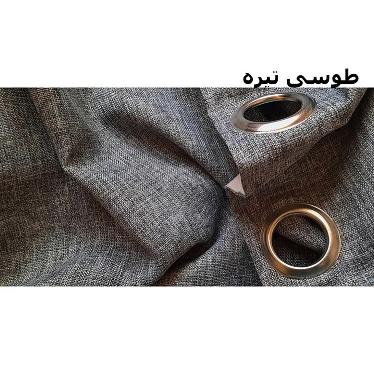 پرده پانچ نوین دکور سیلوانا مدل کتان تسلا 3 سایز 280x300 سانتیمتر