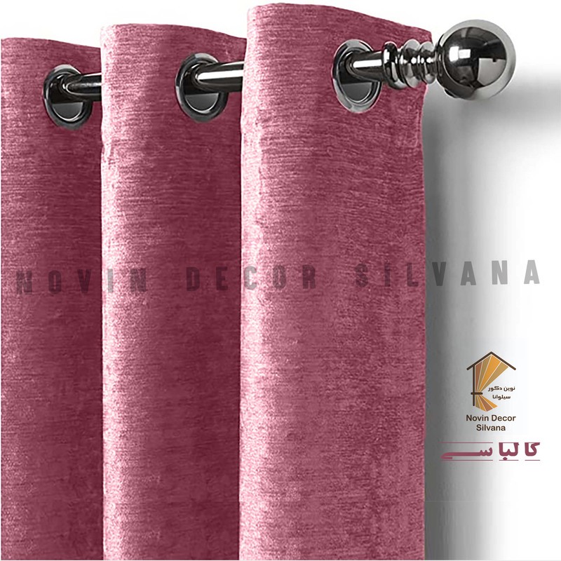پرده پانچ نوین دکور سیلوانا مدل مخمل شانل سایز 200 280 سانتیمتر