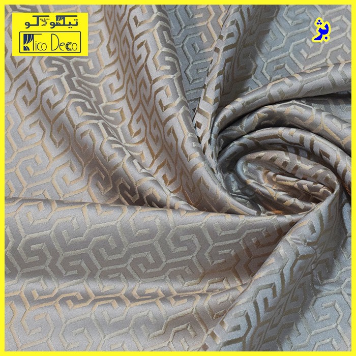 پرده پانچ تیکو دکو مدل ساتن ژاکارت طرحدار ابریشم بافت دار سایز 280x140 سانتیمتر