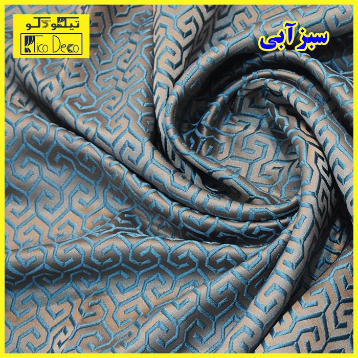 پرده پانچ تیکو دکو مدل ساتن ژاکارت طرحدار ابریشم بافت دار سایز 280x140 سانتیمتر