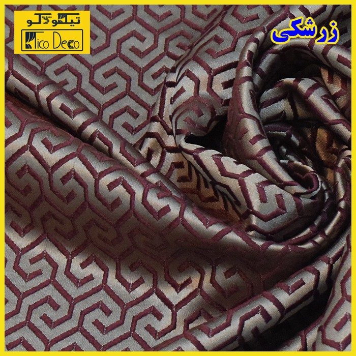 پرده پانچ تیکو دکو مدل ساتن ژاکارت طرحدار ابریشم بافت دار سایز 280x140 سانتیمتر