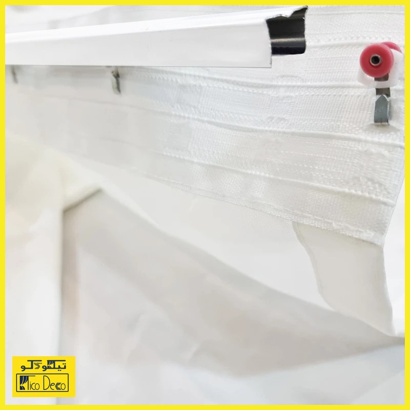 پرده تیکو دکو مدل دوخت ساده حریر ژورژت طلاکوب سایز 280x400 سانتیمتر