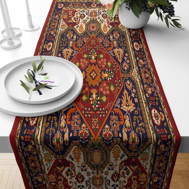 رانر ریحانلوکس مدل نقش سنتی کد RH119 سایز 143x43 سانتیمتر